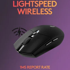 Logitech® G305 LIGHTSPEED Wireless Optical Gaming Mouse, Black, 910-005280