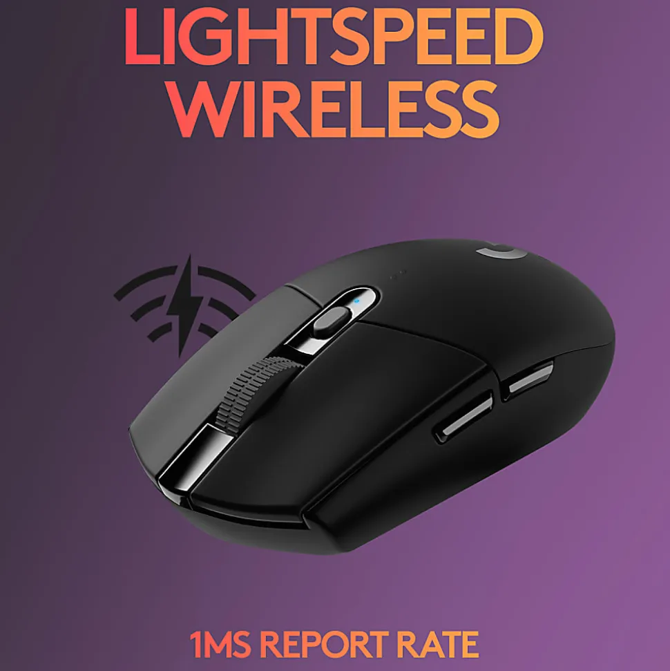 Logitech® G305 LIGHTSPEED Wireless Optical Gaming Mouse, Black, 910-005280
