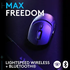 Logitech G309 LIGHTSPEED Wireless Gaming Mouse, Lightweight, LIGHTFORCE Hybrid Switches, HERO 25K Sensor, 6 Programmable Buttons, PC & Mac, Black