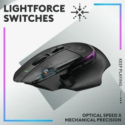 Logitech G309 LIGHTSPEED Wireless Gaming Mouse, Lightweight, LIGHTFORCE Hybrid Switches, HERO 25K Sensor, 6 Programmable Buttons, PC & Mac, Black
