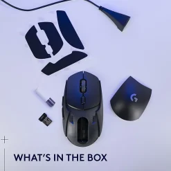 Logitech G309 LIGHTSPEED Wireless Gaming Mouse, Lightweight, LIGHTFORCE Hybrid Switches, HERO 25K Sensor, 6 Programmable Buttons, PC & Mac, Black