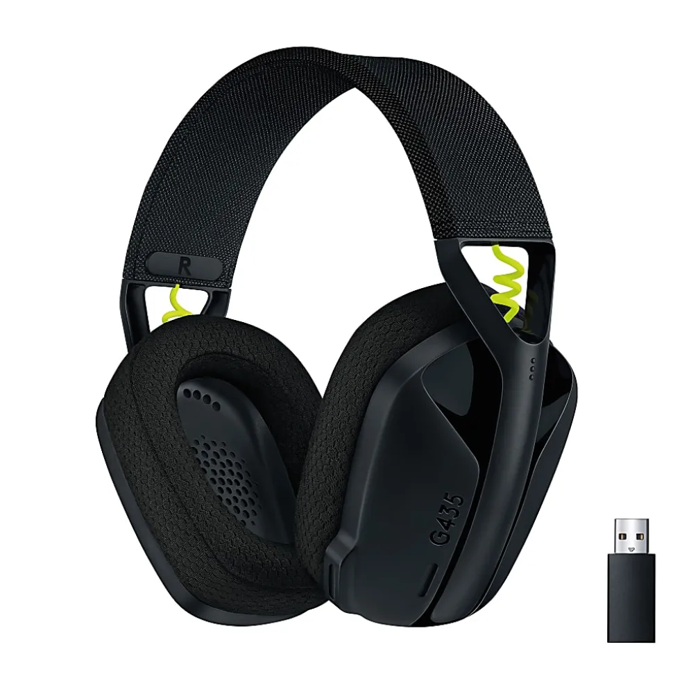 Logitech® G435 LIGHTSPEED Wireless Gaming Headset, Black