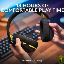 Logitech® G435 LIGHTSPEED Wireless Gaming Headset, Black