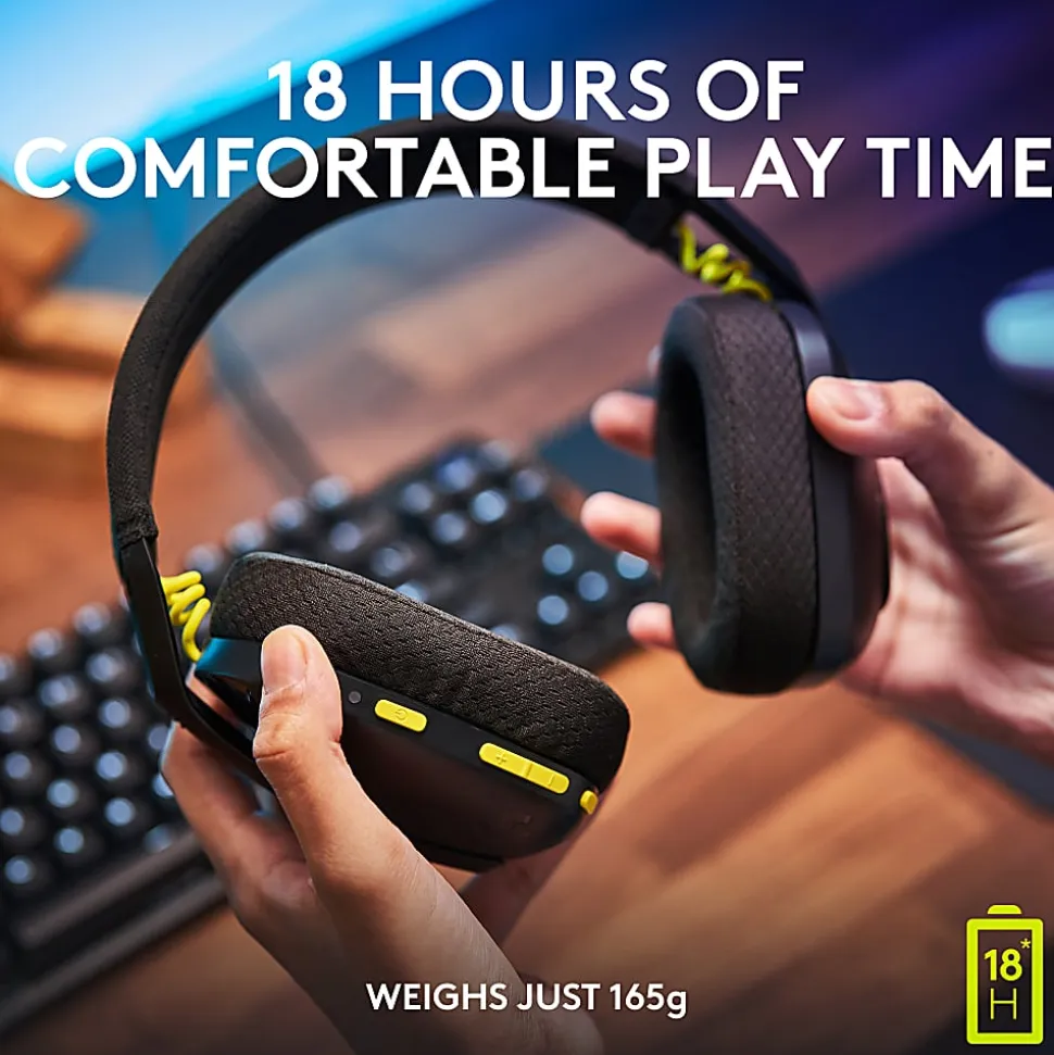Logitech® G435 LIGHTSPEED Wireless Gaming Headset, Black