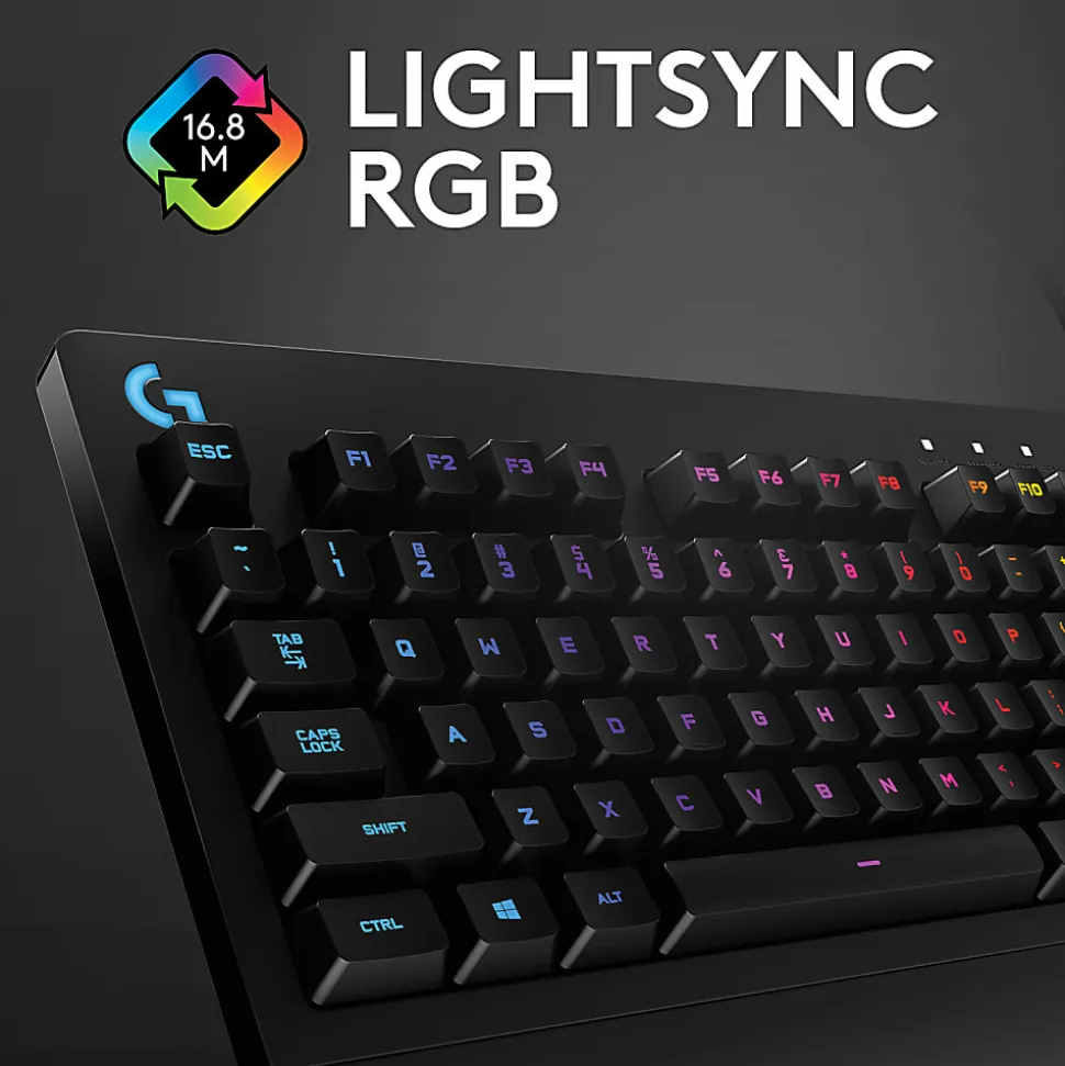 Logitech® G213 Prodigy RGB Gaming Keyboard, Black, 920-008083