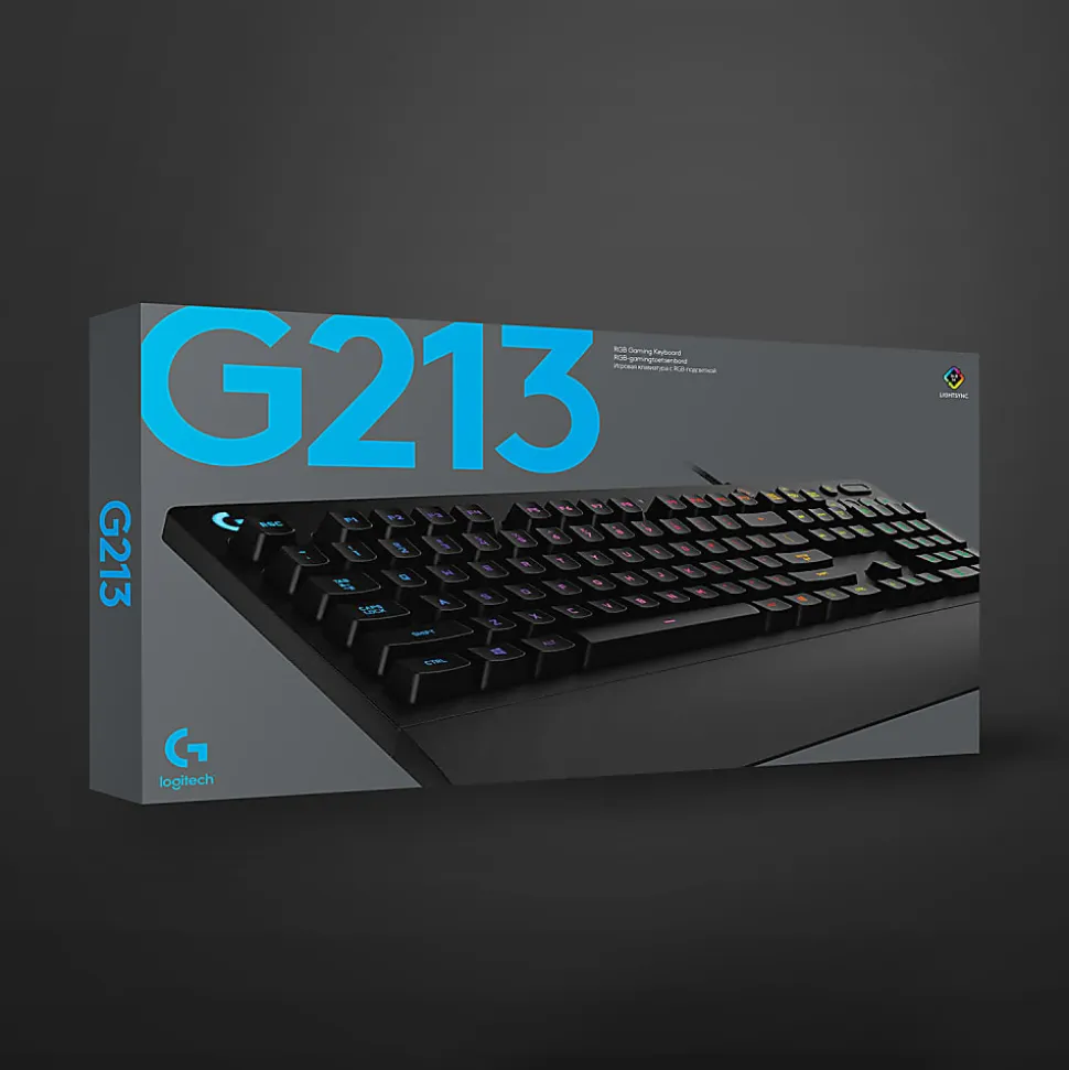 Logitech® G213 Prodigy RGB Gaming Keyboard, Black, 920-008083