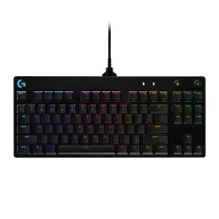Logitech G Pro TKL Mechanical Wired Gaming Keyboard GX Blue Clicky Switch and LIGHTSYNC RGB Backlit Keys, Black