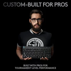 Logitech G Pro TKL Mechanical Wired Gaming Keyboard GX Blue Clicky Switch and LIGHTSYNC RGB Backlit Keys, Black
