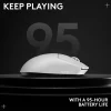 Logitech G PRO X Superlight 2 Lightspeed Gaming Mouse - Opto-mechanical - Wireless - Rechargeable - White - 910006636
