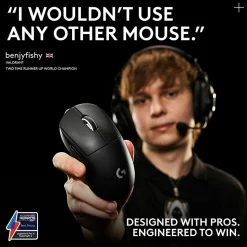 Logitech G PRO X Superlight 2 Lightspeed Gaming Mouse - Opto-mechanical - Wireless - Rechargeable - White - 910006636