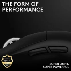 Logitech G PRO X Superlight 2 Lightspeed Gaming Mouse - Opto-mechanical - Wireless - Rechargeable - Black - 910006628