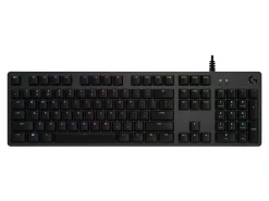 Logitech G512 RGB Mechanical Gaming Keyboard, GX Blue, USB Passthrough  - USB 2.0 Interface - English - Windows - Carbon - 920-008936