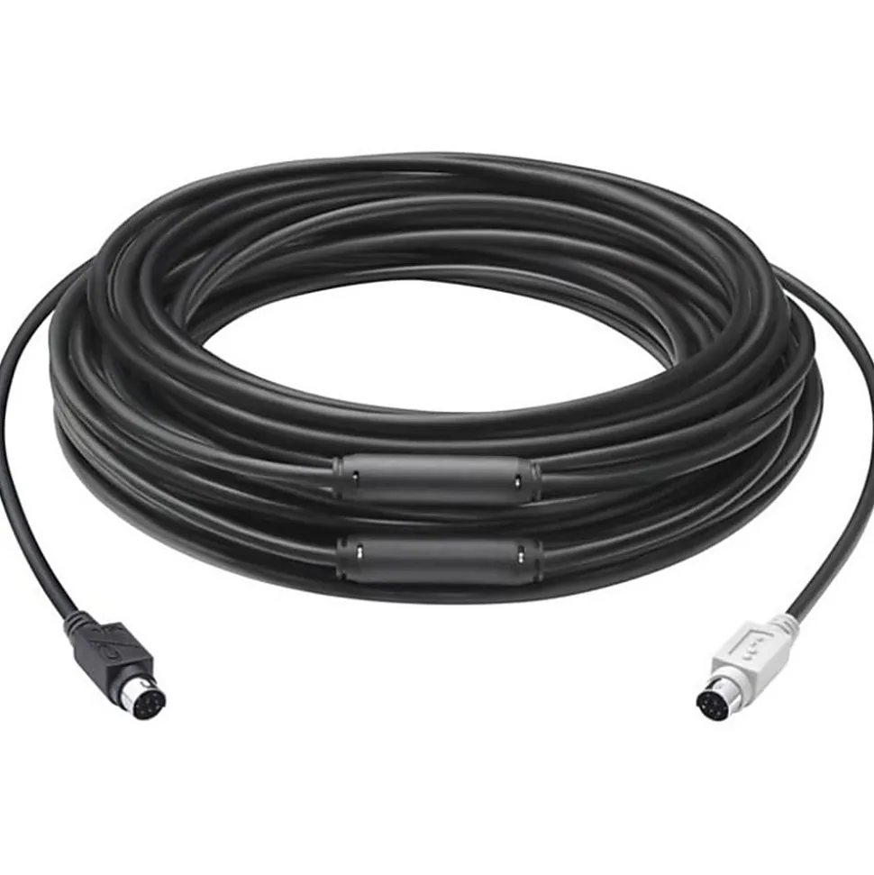 Logitech® Group Mini-DIN Data Transfer Cable, 49.21', Black