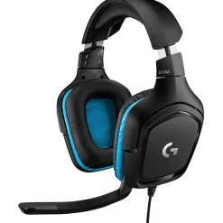 Logitech® G432 7.1 Surround Sound Over-The-Ear Wired Gaming Headset, Black, 981-000769