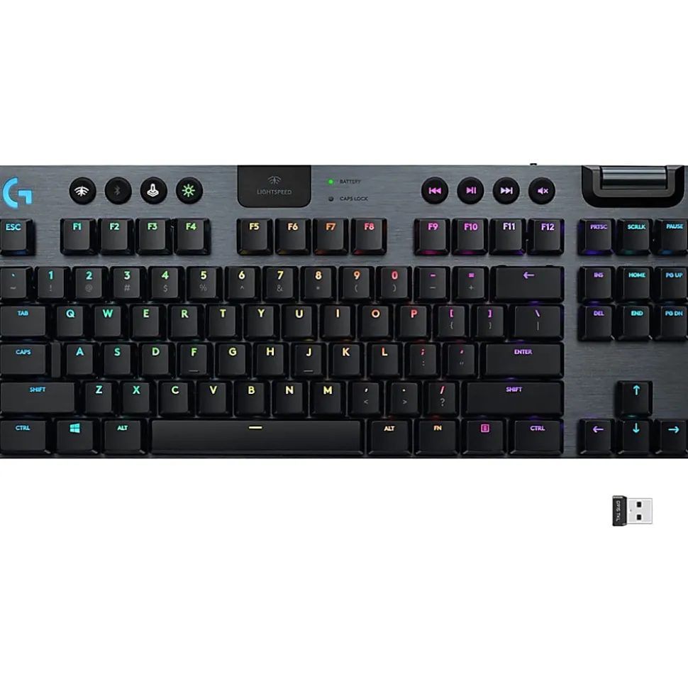 Logitech G915 TKL Tenkeyless Lightspeed Wireless RGB Mechanical Gaming Keyboard - Wireless Connectivity - 920009512