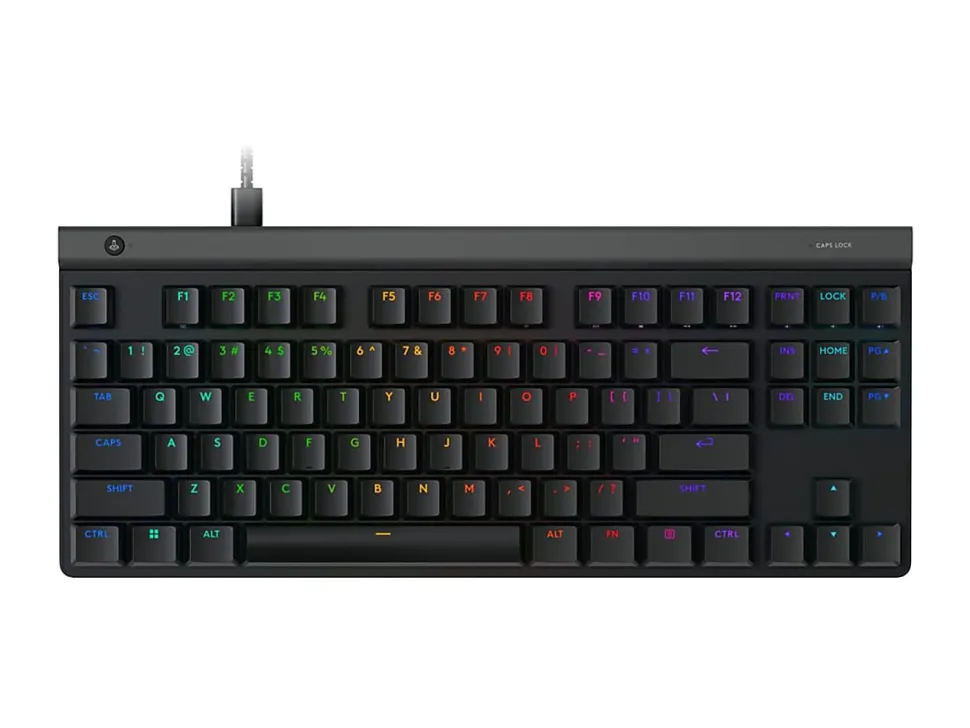 Logitech G515 TKL Wired Low Profile Gaming Keyboard, Fully Customizable RGB, Double-Shot PBT Keycaps, Tactile/Brown Switches