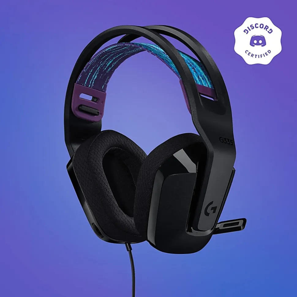 Logitech G335 Wired Gaming Headset - Stereo - Mini-phone (3.5mm) - Wired - 36 Ohm - 20 Hz - 20 kHz - O - 981000977