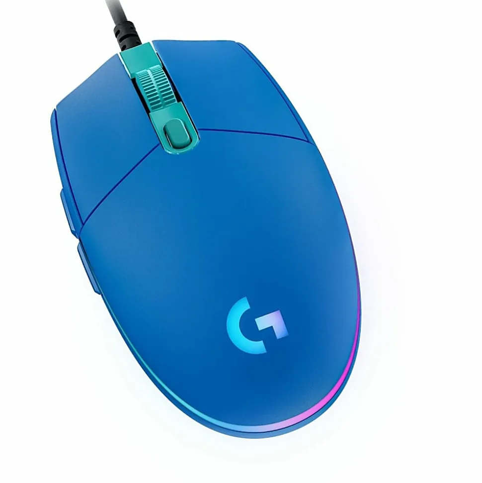 Logitech G203 Wired Gaming Mouse, Blue, 910005792