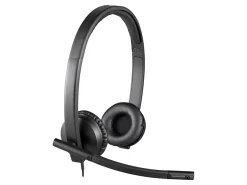 Logitech® H570E USB Stereo Headset, Black