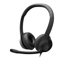Logitech H390 On-Ear USB Headset with Noise-Cancelling Mic, Black