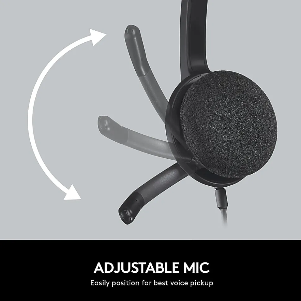 Logitech® H340 USB Headset, Black