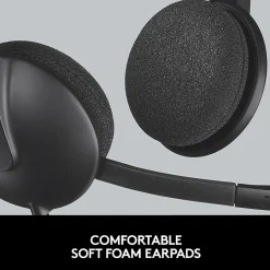 Logitech® H340 USB Headset, Black
