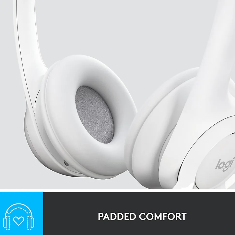 Logitech® H390 Wired Headset For PC/Laptop, Off-White, 981-001285