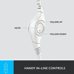 Logitech® H390 Wired Headset For PC/Laptop, Off-White, 981-001285