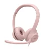 Logitech® H390 Wired On-Ear Headset For PC/Laptop, Rose, 981-001280
