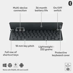 Logitech Keys-To-Go 2 Portable Bluetooth Keyboard  - 920012867