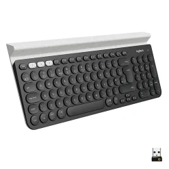 Logitech® K780 Multi-Device Wireless Keyboard, Full Size, Black/White, 920-008149