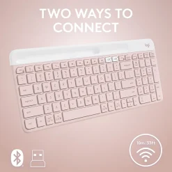 Logitech K585 Slim Multi-Device Wireless Keyboard - Wireless Connectivity - Bluetooth/RF - 2.40 GHz - 920011477