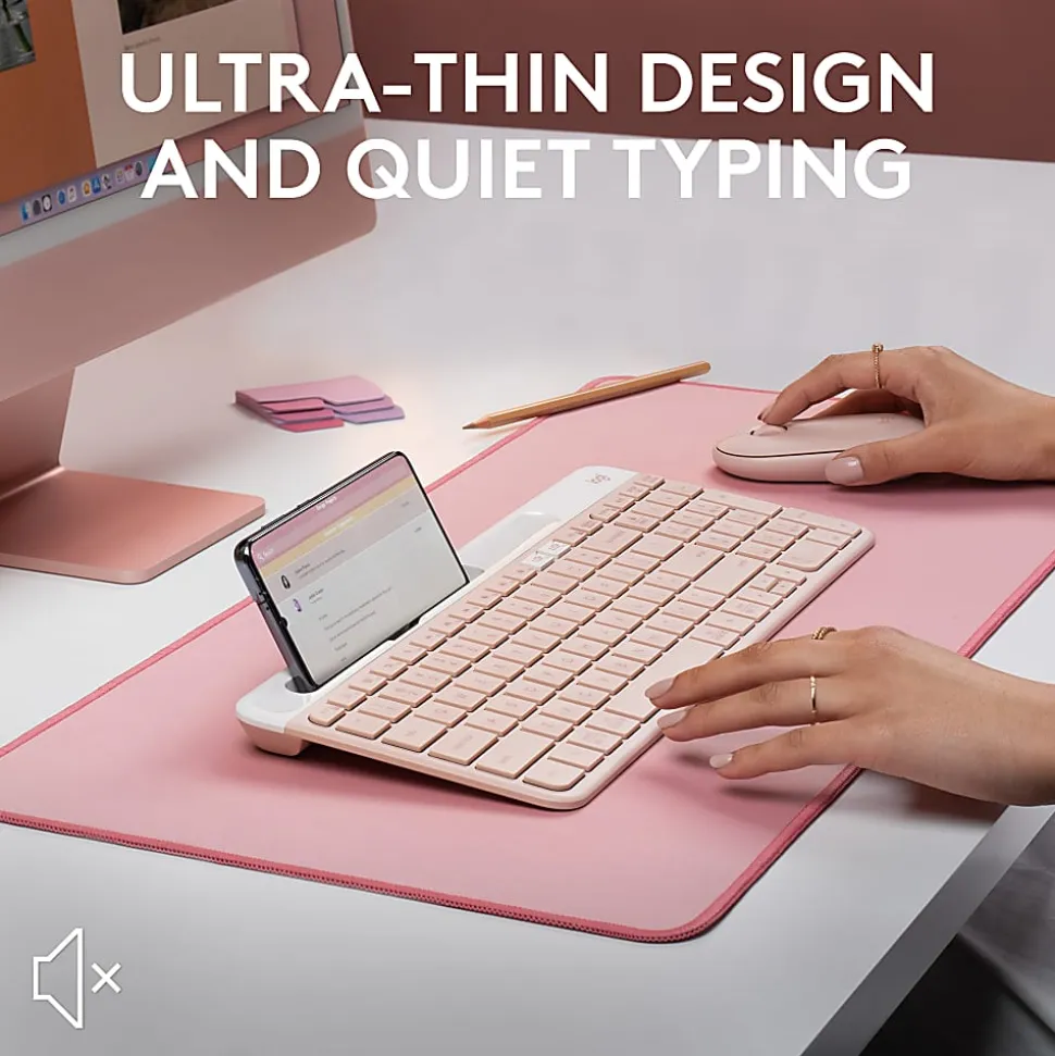 Logitech K585 Slim Multi-Device Wireless Keyboard - Wireless Connectivity - Bluetooth/RF - 2.40 GHz - 920011477
