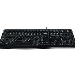 Logitech K120 Wired Keyboard for Windows, USB Plug-and-Play, Full-Size, Spill-Resistant, Curved Space Bar, Compatible with PC, Laptop - Black