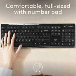 Logitech® K270 Wireless Keyboard, Black, 10459982