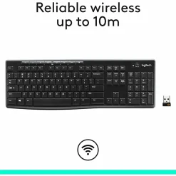 Logitech® K270 Wireless Keyboard, Black, 10459982