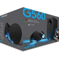 Logitech LIGHTSYNC G560 2.1 Bluetooth Speaker System - 240 W RMS - Black - 40 Hz to 18 kHz - DTS:X, 3D Surround Sound - USB - 1