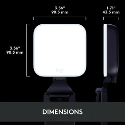 Logitech® Litra Glow Premium Streaming Light With Adjustable Mount, Graphite, 9YZ721