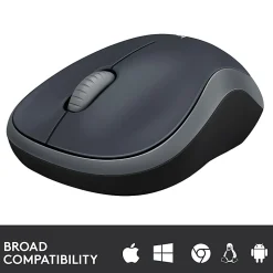 Logitech M185 Ambidextrous Wireless Mouse, Swift Gray