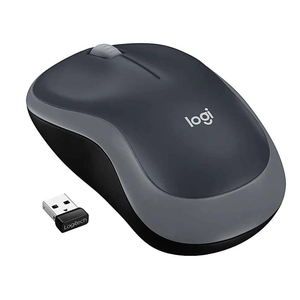 Logitech M185 Ambidextrous Wireless Mouse, Swift Gray