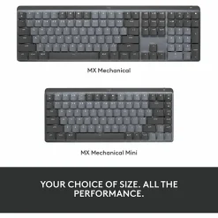 Logitech Master Series MX Mechanical Mini Illuminated Performance Wireless Keyboard, Graphite, 920-010551