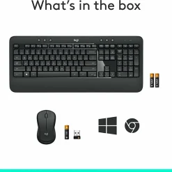 Logitech® MK540 Advanced Wireless Keyboard and Mouse Combo, Black