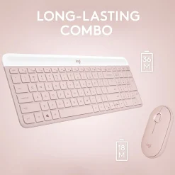 Logitech MK470 Keyboard & Mouse - USB Mechanical Wireless RF 2.40 GHz Keyboard - USB Wireless RF Mouse - 920011311