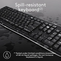 Logitech® MK270 Wireless Straight Full-Size Keyboard & Mouse, Black