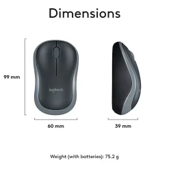 Logitech® MK270 Wireless Straight Full-Size Keyboard & Mouse, Black