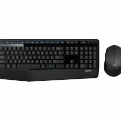 Logitech® MK345 Wireless Straight Full Size Keyboard & Right-Handed Optical Mouse, Black