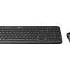 Logitech® MK360 Wireless Straight Full-Size Keyboard & Ambidextrous Optical Mouse, Black
