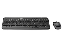 Logitech® MK360 Wireless Straight Full-Size Keyboard & Ambidextrous Optical Mouse, Black