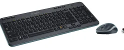 Logitech® MK360 Wireless Straight Full-Size Keyboard & Ambidextrous Optical Mouse, Black