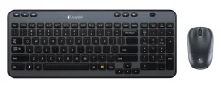 Logitech® MK360 Wireless Straight Full-Size Keyboard & Ambidextrous Optical Mouse, Black